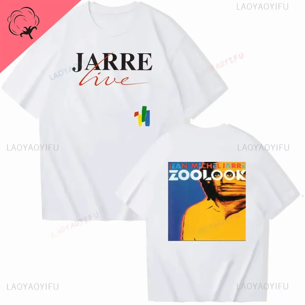 Jean Michel Jarre Album de musique-équinoxe-Zoolook-Oxygène Souvenir cadeau été coton t-shirt hommes