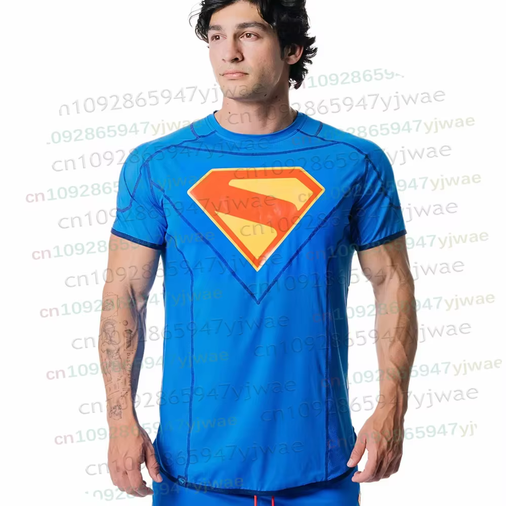 Nouveau T-shirt de sport Superman édition limitée à manches courtes pour homme, respirant, séchage r