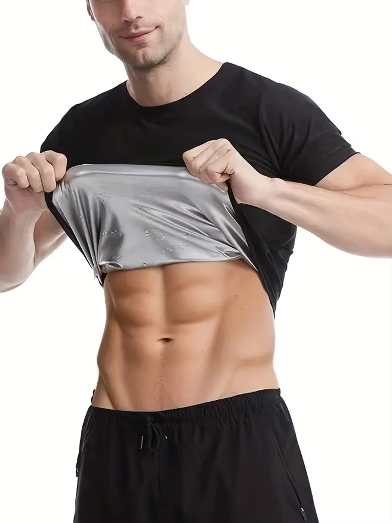 Chemise de costume de Sauna pour hommes, gilet de Compression de sueur piétant la chaleur, haut moul