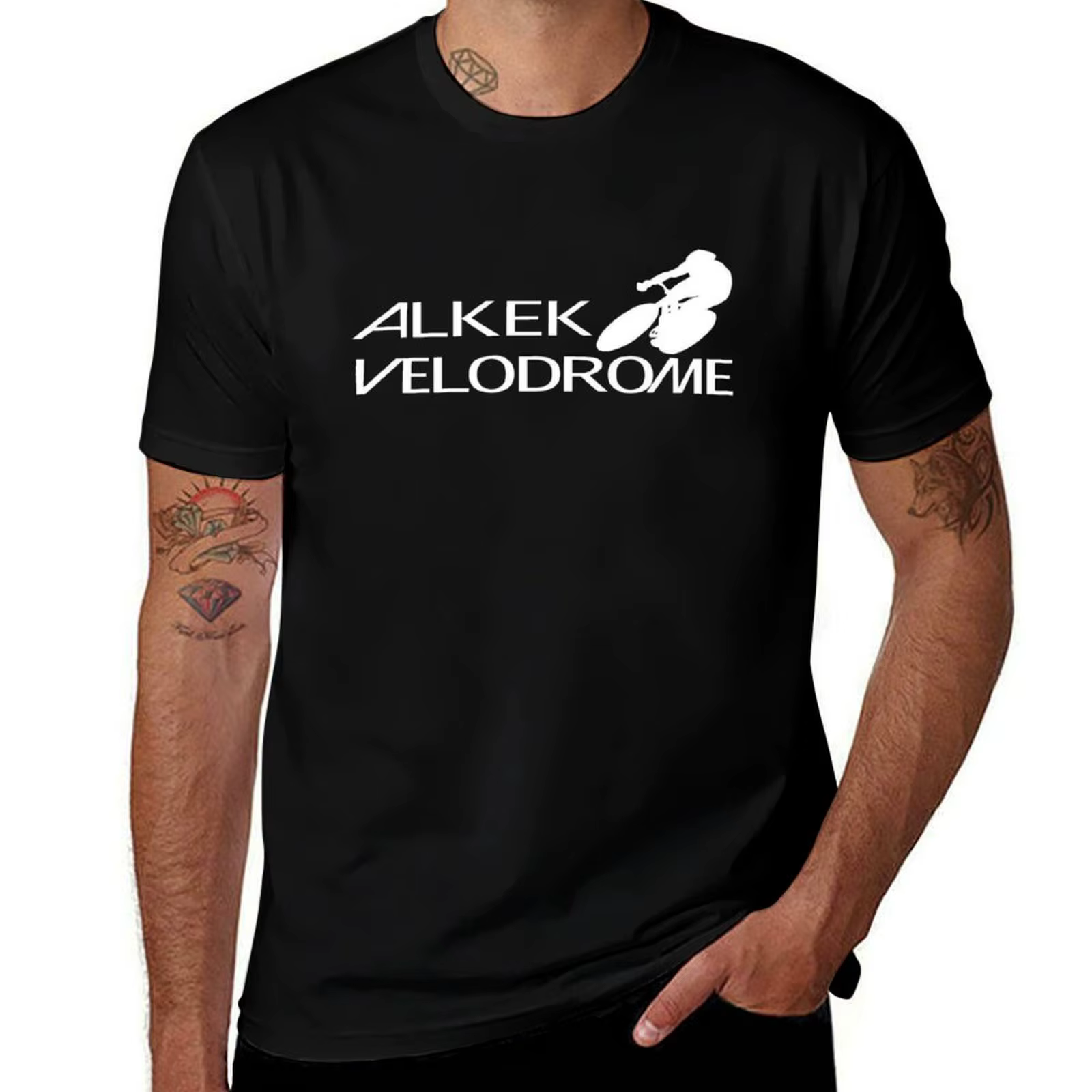 T-shirt décontracté avec logo Alkek Velodrome, imprimé fantaisie