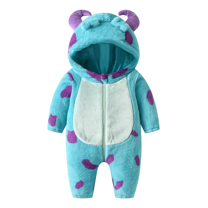 Costumes d'halloween pour bébés filles et garçons, combinaison polaire à capuche avec animaux de des