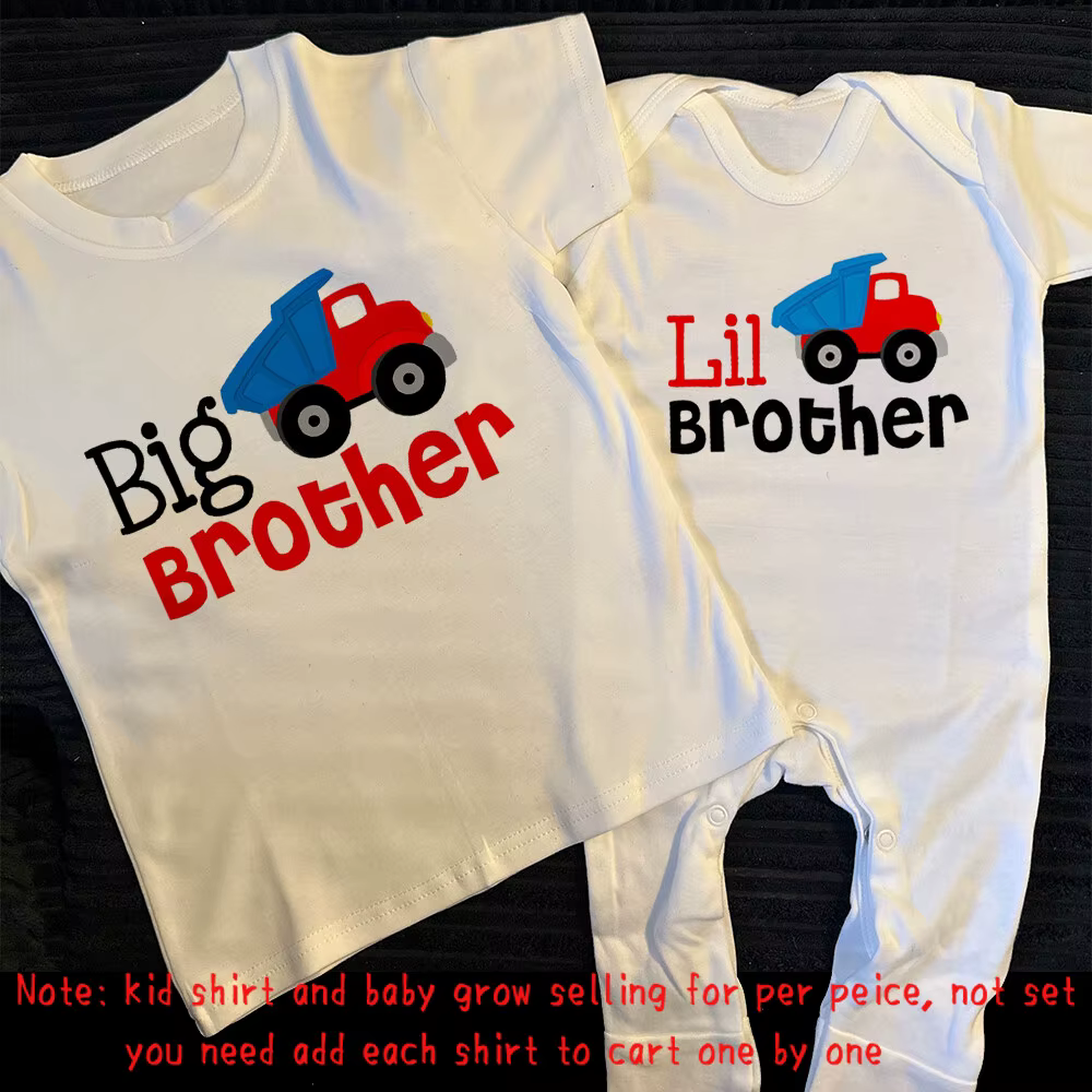 T-shirt assressentipour grands frères et petits frères et sœurs pour enfants, cadeaux de douche de b