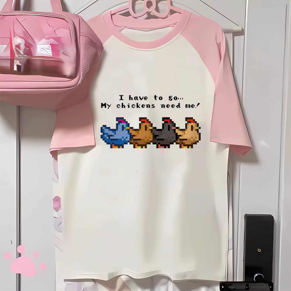 StardistingValley-T-shirt pour femme, vêtement confortable, imprimé, animé, manga, années 2000