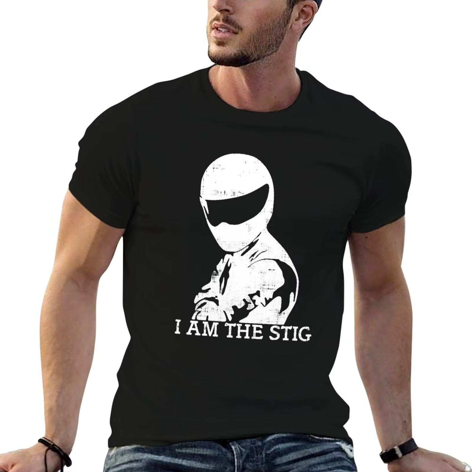 T-shirt I Am The STIG, t-shirts avec imprimés, t-shirts amusants pour homme, t-shirt de luxe