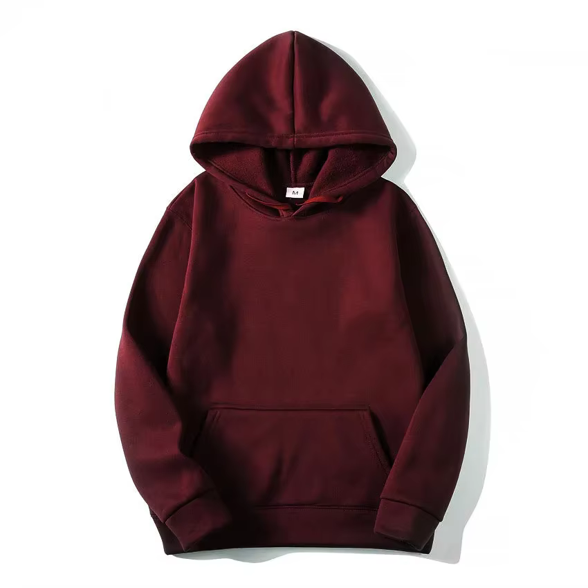 Sweat à capuche en polaire vierge pour hommes, pull-over, vente en gros, unisexe, bon marché, solide