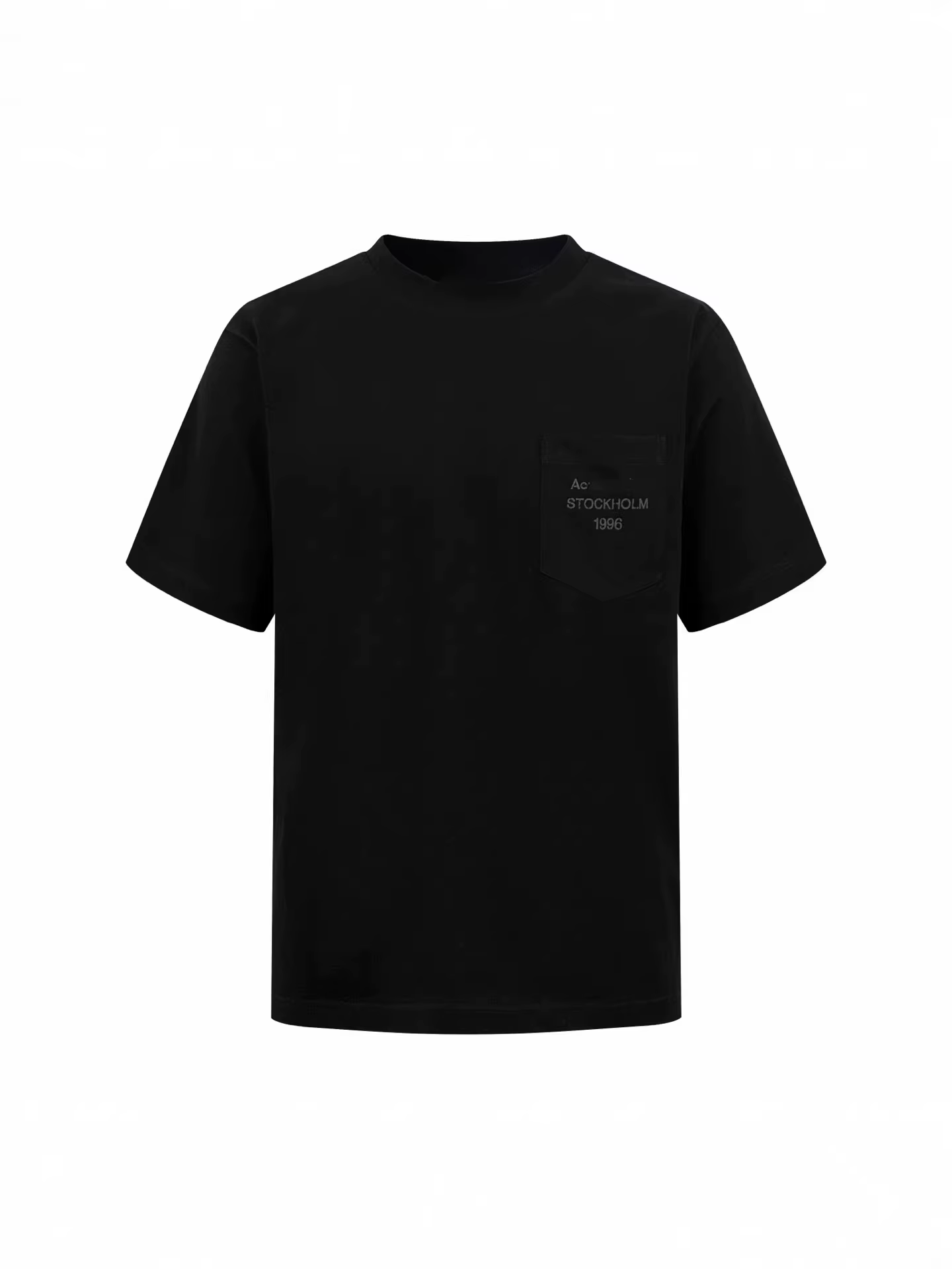T-shirt en coton biologique à manches courtes avec poche brodée, style streetwear unisexe, coupe con