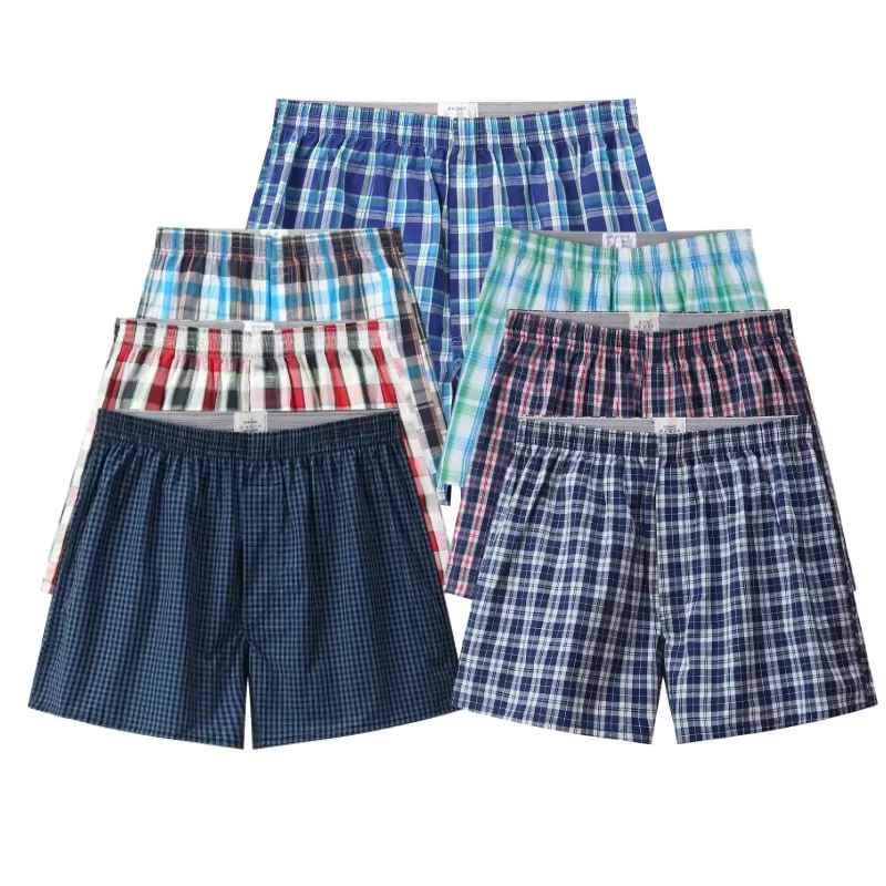 Sous-vêtements pour hommes, Shorts, culottes, boxers, 3 pièces, pantalons de pyjama 100% coton, culo