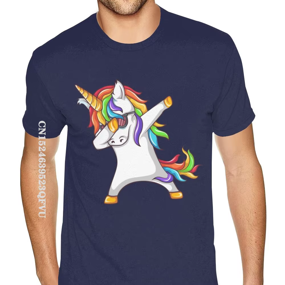 Dabbing licorne T-Shirt hommes garçon 80S Grunge t-shirts chemise pour hommes surdimensionné Anime T
