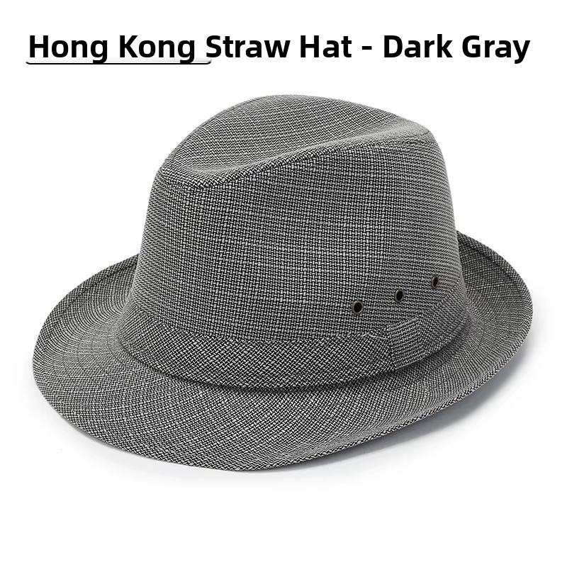 Chapeau de soleil en paille pour hommes, casquette respirante pour personnes âgées, été printemps, g