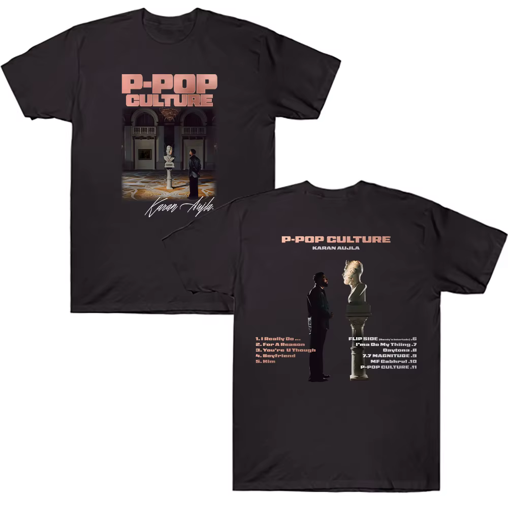 Karan Aujla Merch T-Shirt Karan Aujla P-POP Culture graphique T-Shirt femmes hommes à manches courte