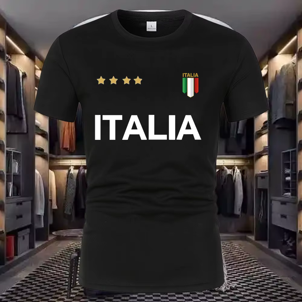 T-shirt respirant à col rond et manches amples pour homme, style décontracté et polyvalent, idéal po