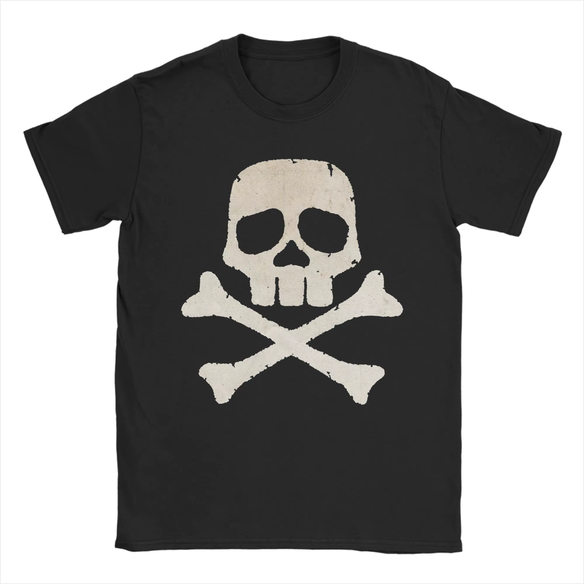 T-shirt en coton pour hommes, humoristique, à col rond, à manches courtes, avec motif Space Pirate C