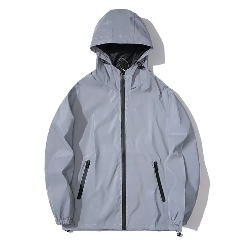 Vêtements réfléchissants de nuit pour Couple, veste de couleur unie en Polyester pour étudiant, unif