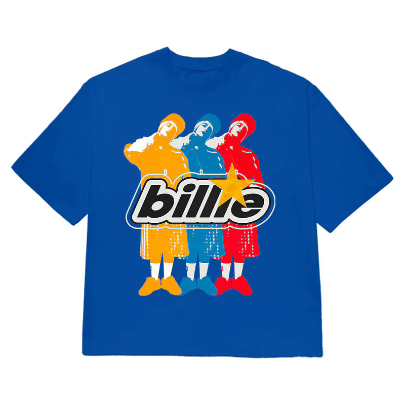 Billie Eilish, chanteuse et parolère américaine, propose des t-shirts amples sur le thème du rock po