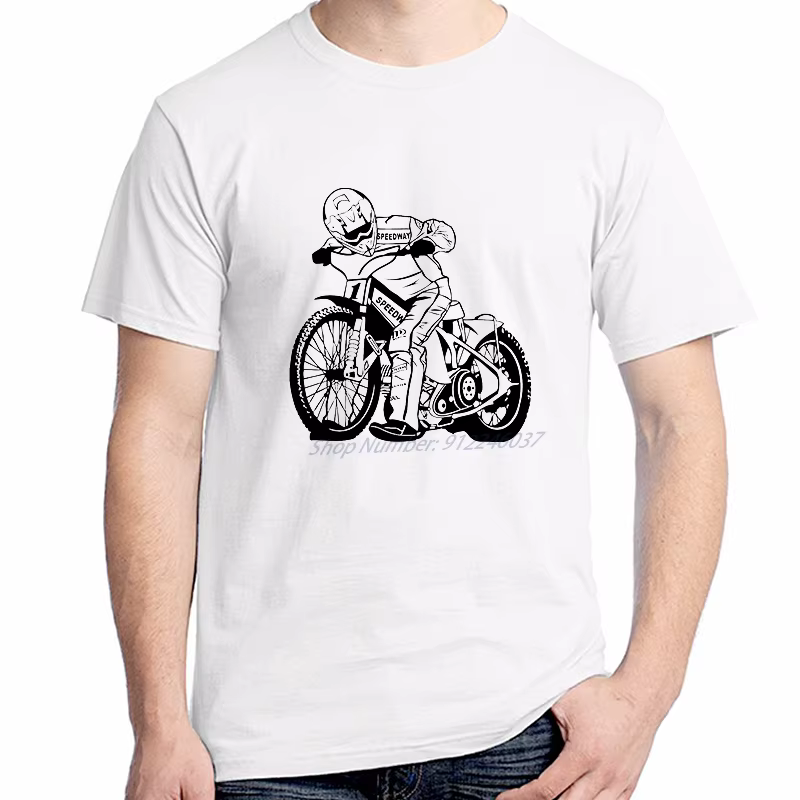 T-shirt graphique en coton pour hommes, style pilote de course automobile, à manches courtes, haut d