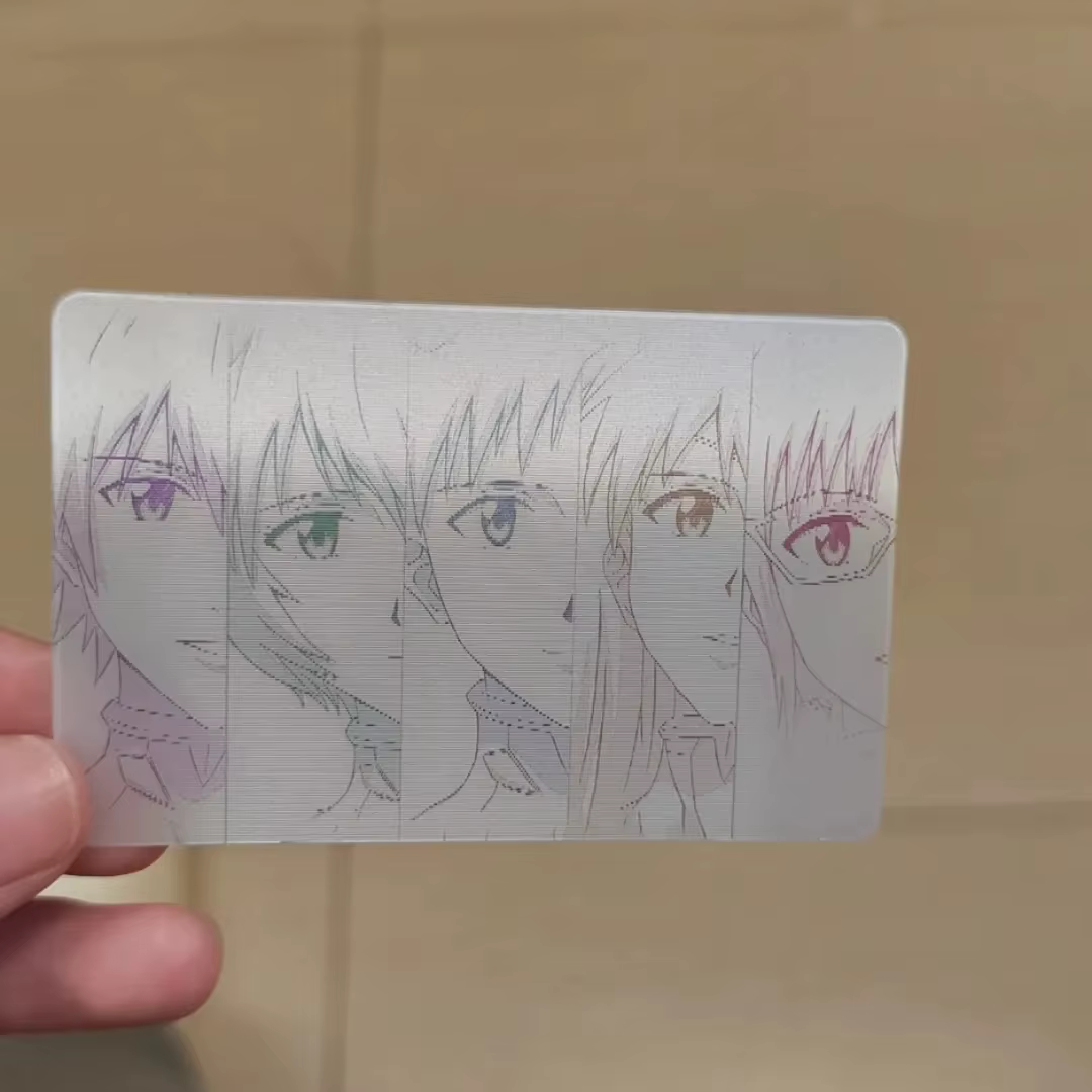 Carte lenticulaire NEON GENESIS EVANGELION, dessin animé, carte 3D changeante, jouets amusants, acce