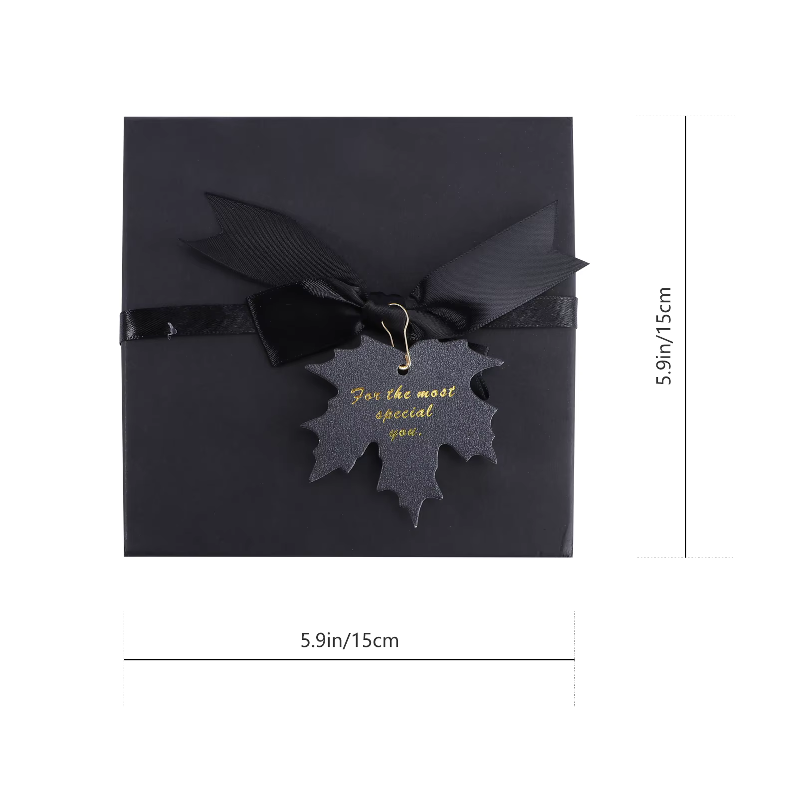 Boîte-cadeau avec grand étui à ruban, rangement rond pour faveurs de fête, boîtes d'emballage noires