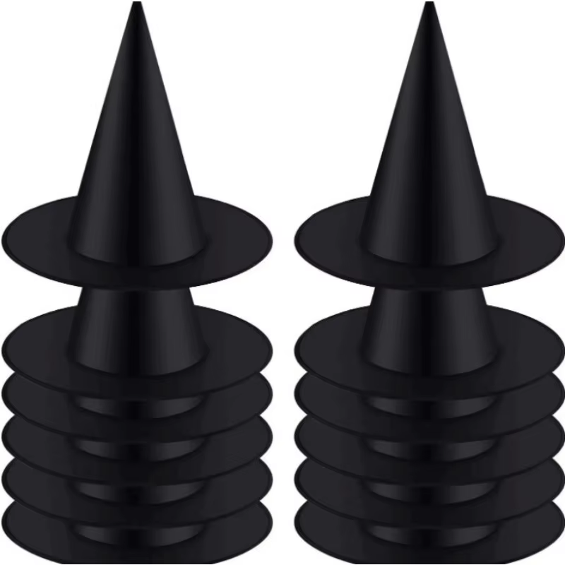 Chapeau de Sorcière Noir et Blanc pour Halloween, Accessoires de Cosplay, ixà Domicile, Jouets pour 