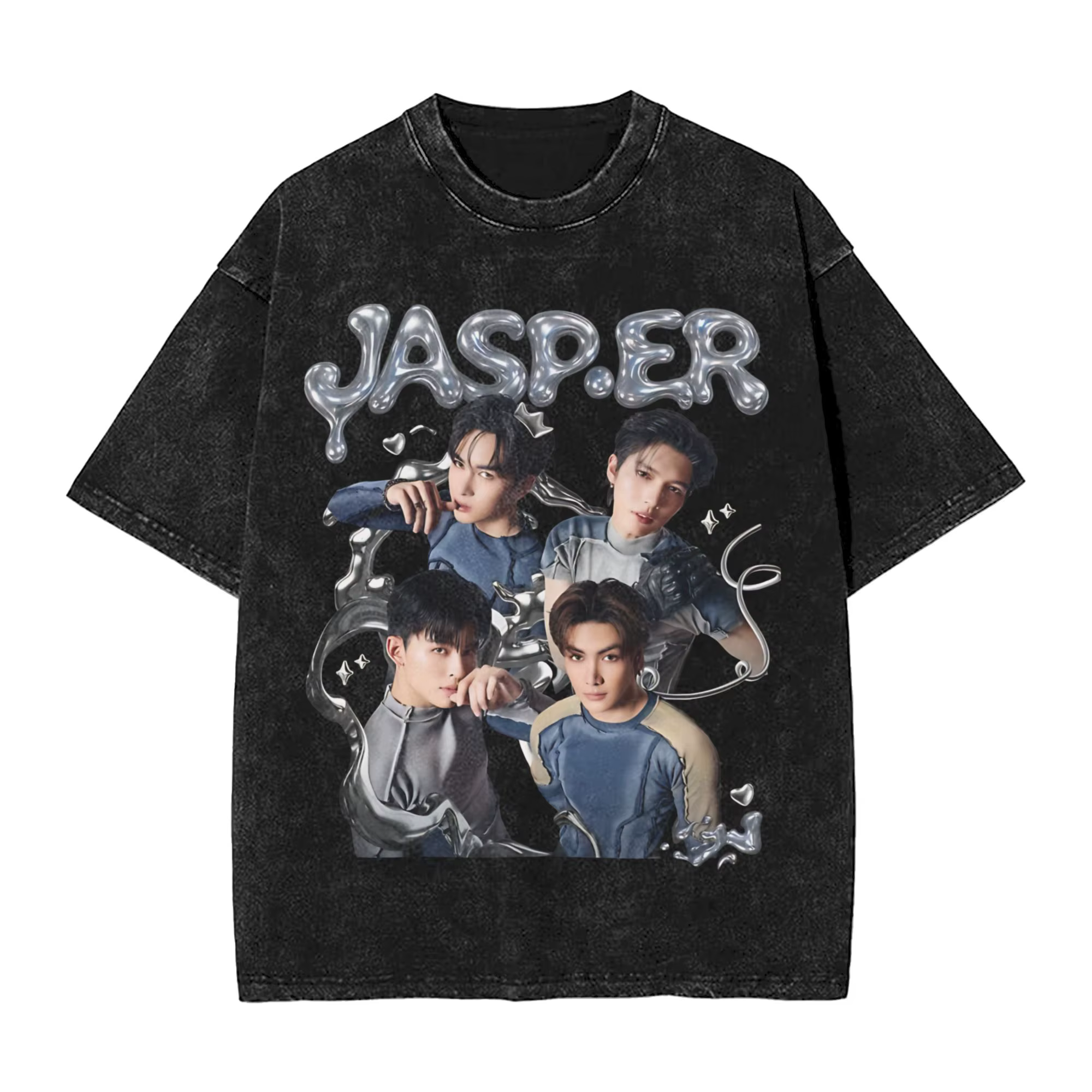 JASP.ER T-shirt pour hommes, t-shirts amusants en pur coton, col rond, manches courtes, vêtements d'