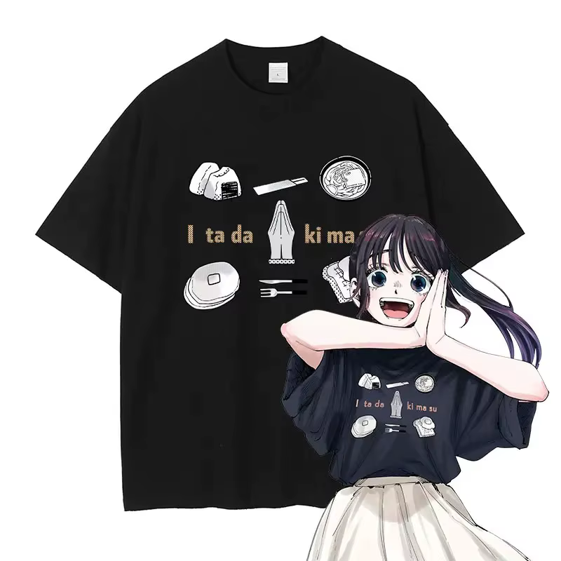 Anime la fleur parfumée fleurs avec dignité t-shirt unisexe haute qualité Y2k manches courtes classi