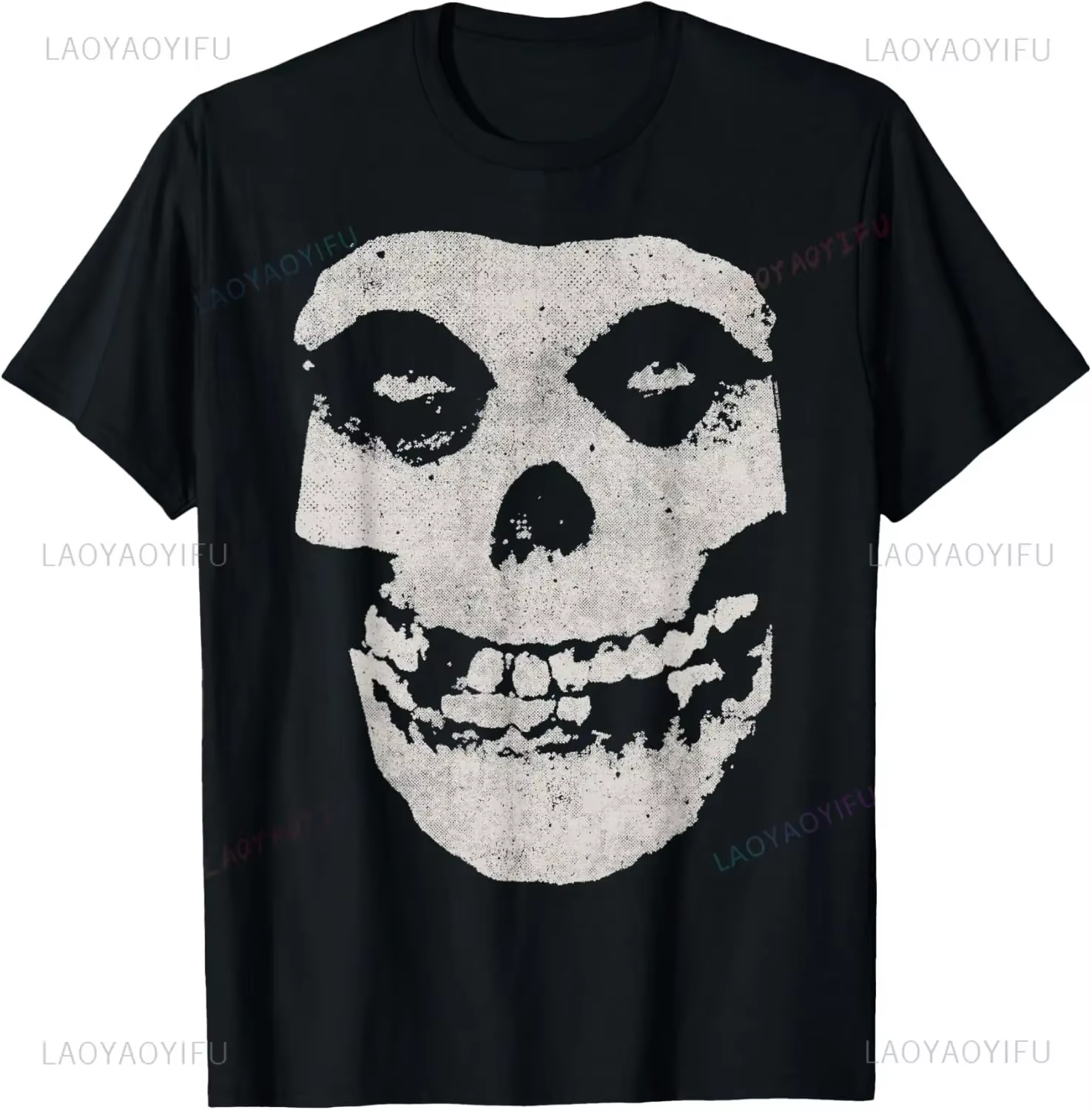 Summer Misfits T-Shirt crâne en détresse unisexe pour hommes femmes-Vintage gothique Streetwear surd