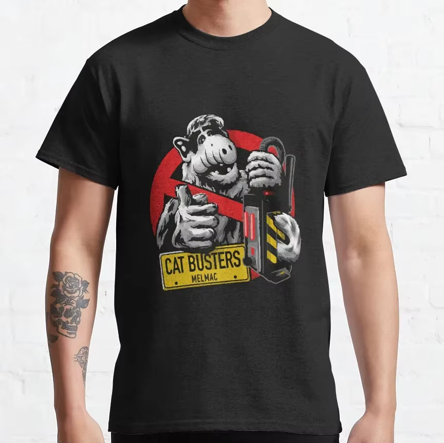 ALF-Chat busters-TV drôle Sitcoms graphique t shirts 90s Style rétro Alien T-shirt unisexe Adulte to
