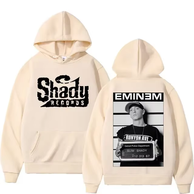 Rared Eminem-Sweat à Capuche Imprimé Double Face pour Homme et Femme, Hip Hop, Vintage, Respiré, Ten