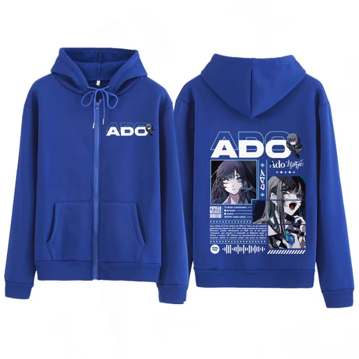 Ado World Tour offre spéciale 2025 Hibana sweat à capuche avec fermeture éclair hommes femmes mode H