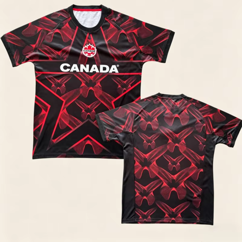 Maillot de football du Canada, T-shirt sport décontracté, respirant, séchage rapide, élastique, haut