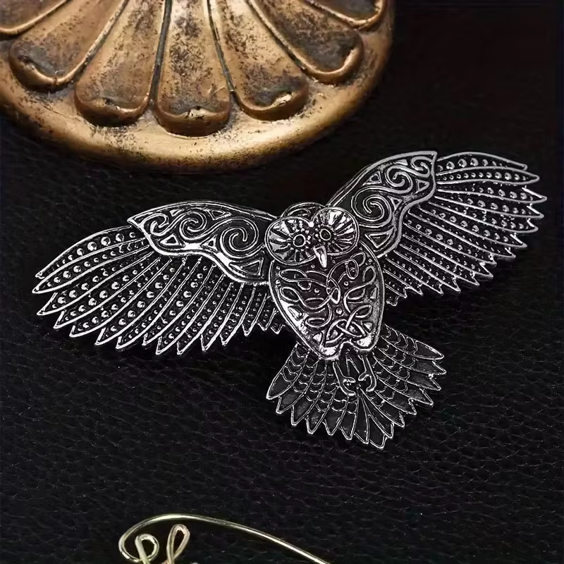 Pince à cheveux hibou Viking, Vintage, tendance, personnalité, accessoire pour femmes, bijoux de fêt