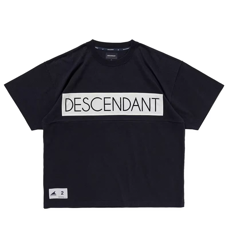 2025 DESCENDANT DCDT T-shirt à manches courtes homme décontracté ample épissage haut TX1386