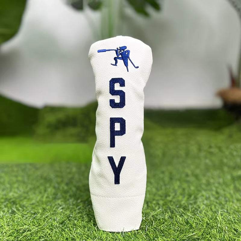 Housse de tête de club de golf avec inscription « SPY » en relief et silhouette de golfeur - Accesso
