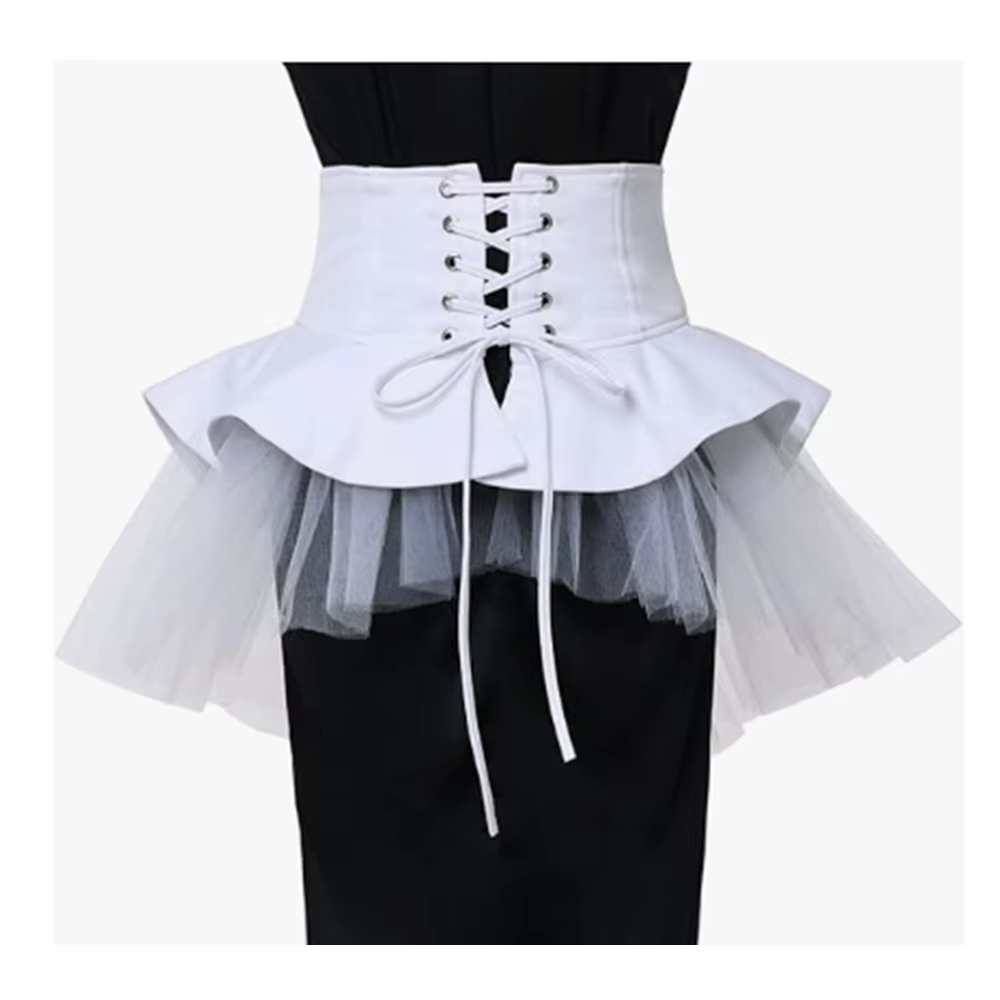 Steampunk femmes jupes en Tulle ceinture de taille pour femme volants Pirate Corset Costumes