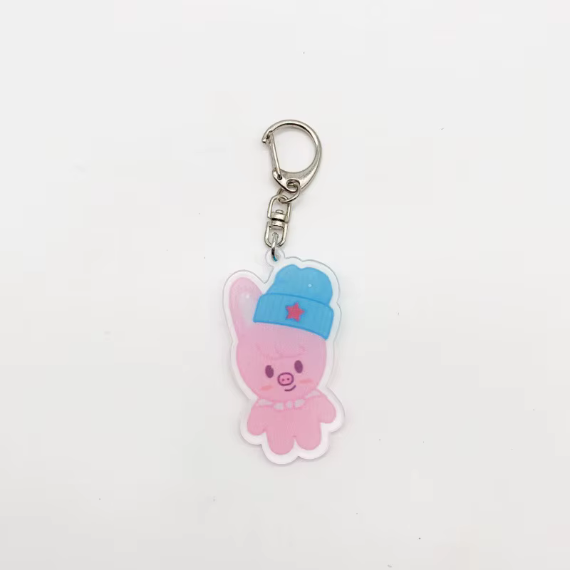 Groupe ATE mâle idole dessin animé acrylique porte-clés suspendu pendentif porte-clés sac à dos Feli