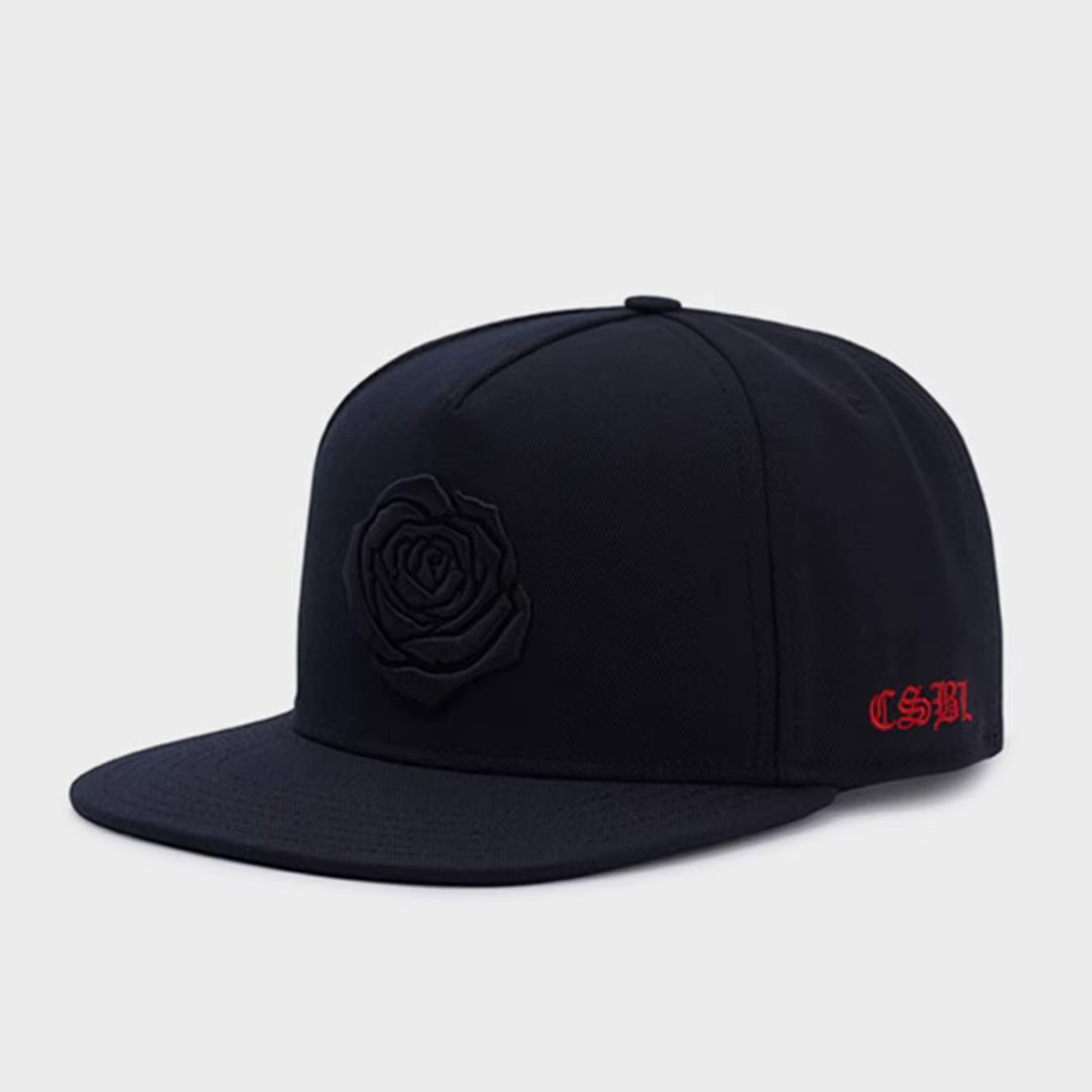 Casquette de baseball décontractée unisexe BLACK FLOWER CAP, style street dance, motif floral, pour 