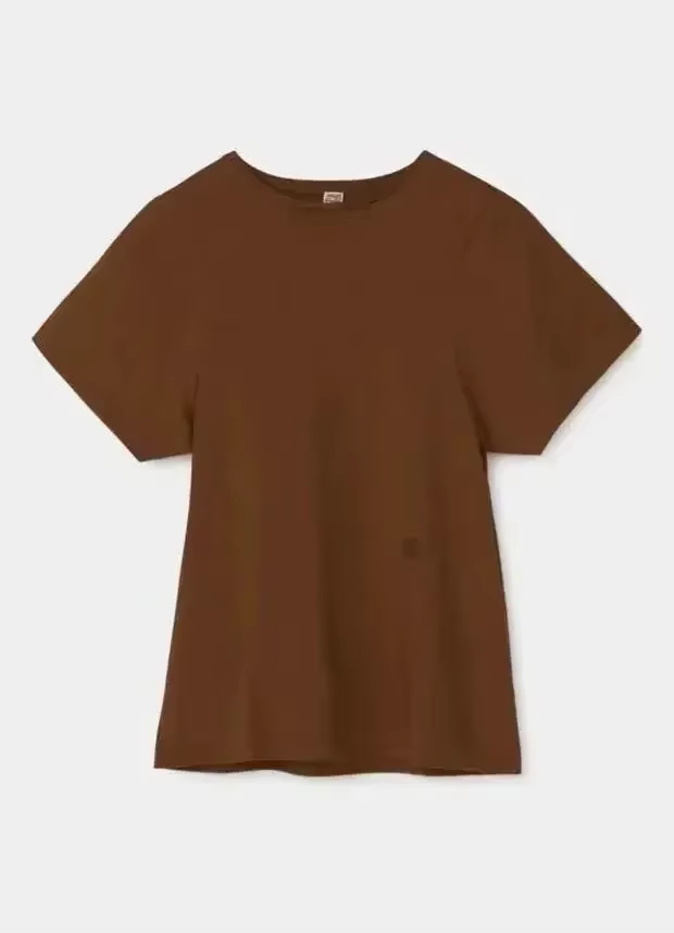 T-shirt à manches courtes pour femmes, Simple et confortable, en coton brodé, chemise à bascule