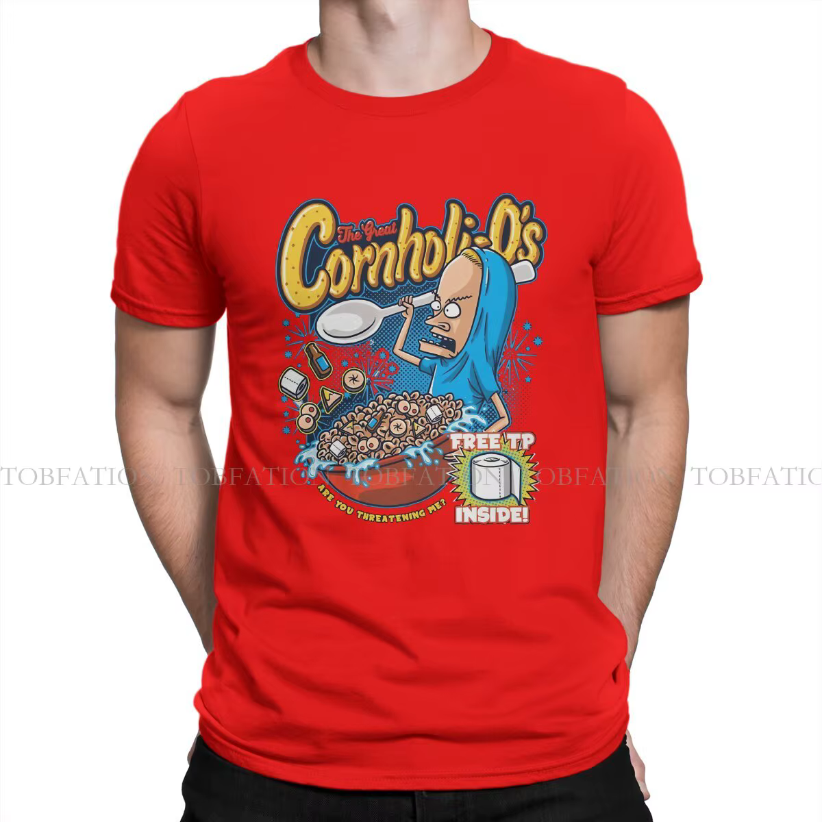 T-shirt en coton à col rond pour hommes, Beavis et Butthead, vêtements Harajuku, mode de dessin anim