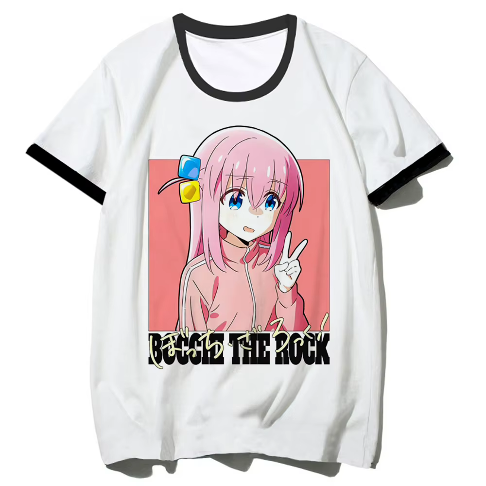 T-shirt Bocchi the Rock pour femme, t-shirt humoristique d'été, t-shirt anime pas cher, kawaii rétro