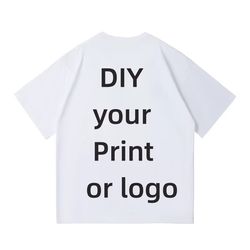 ZAZOMDE-T-shirt personnalisé 100% coton pour hommes et femmes, faites votre logo design, grande tail