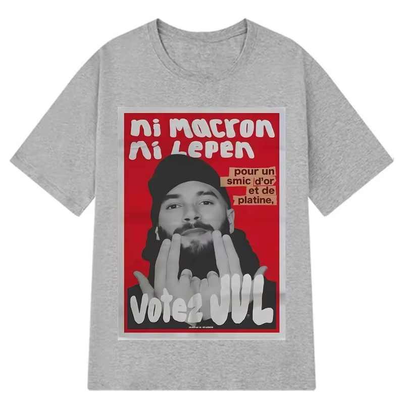 Votez Jul Ni Macron Ni Lepen T-shirt de rap français pour hommes et femmes, t-shirt graphique hip-ho