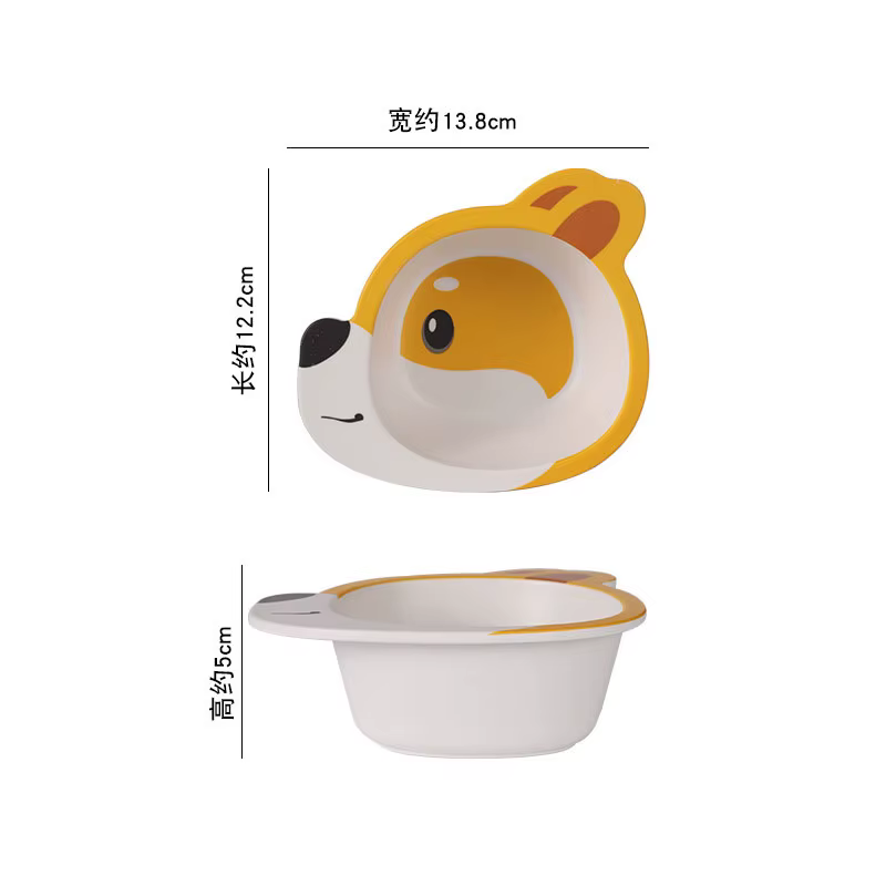 Assiettes alimentaires en Fiber de bambou pour enfants, bol d'alimentation antichute pour bébé, vais