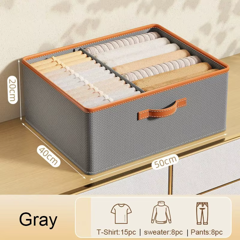 Organisateur de vêtements pliable, boîte de rangement pour vêtements, t-shirts, pantalons, placard d