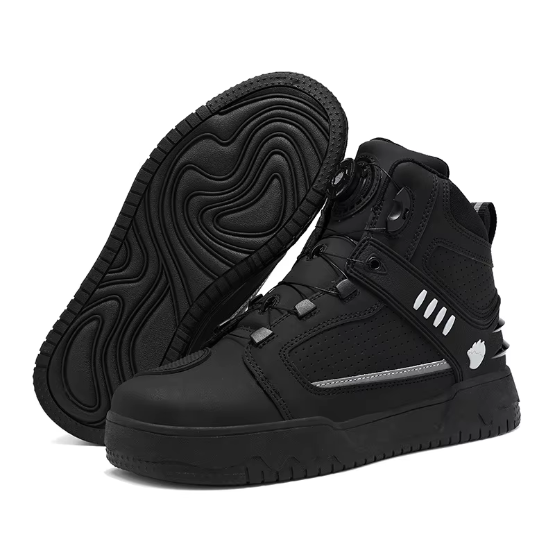 Bottes de moto pour hommes, chaussures de motard, baskets en cuir microfibre, chaussures d'aventure,