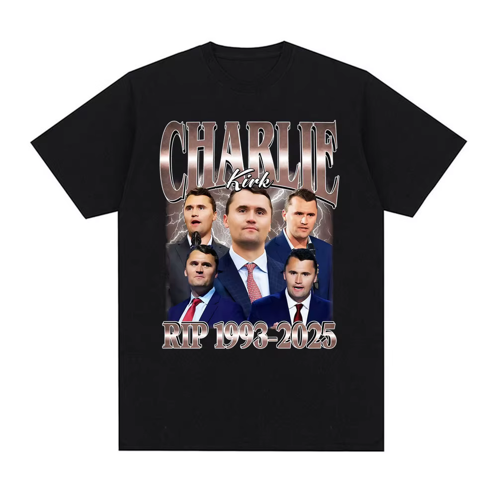 Comique Charlie Kirk RIP 1993-2025 politique commémorative rétro graphique hommes et femmes été impr