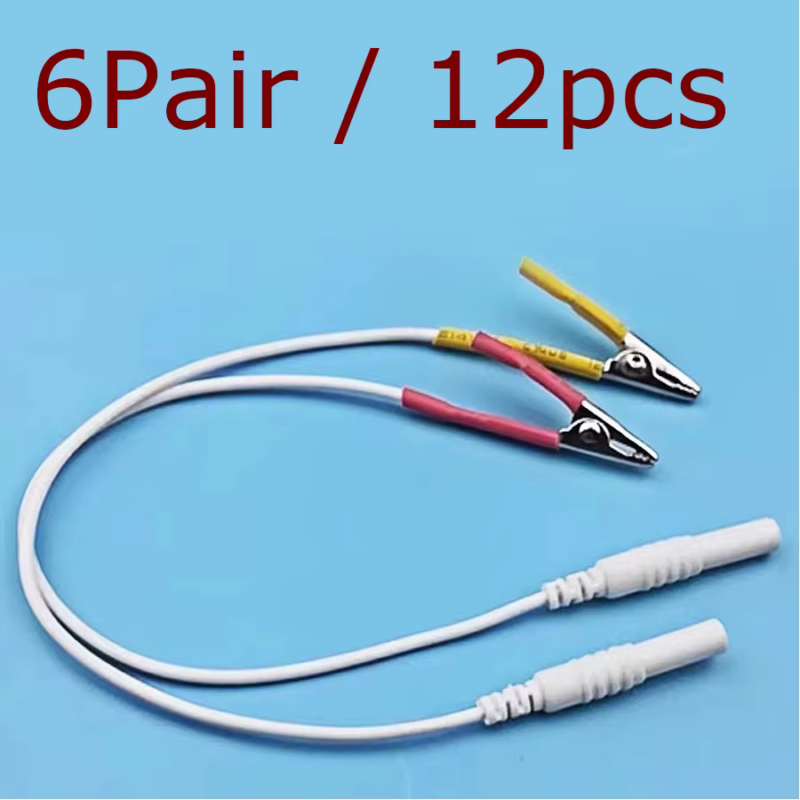 12 pièces Tens/Ems tieline pince crocodile câble fil électrode accessoires pour Hwato SDZ-II Acupunc