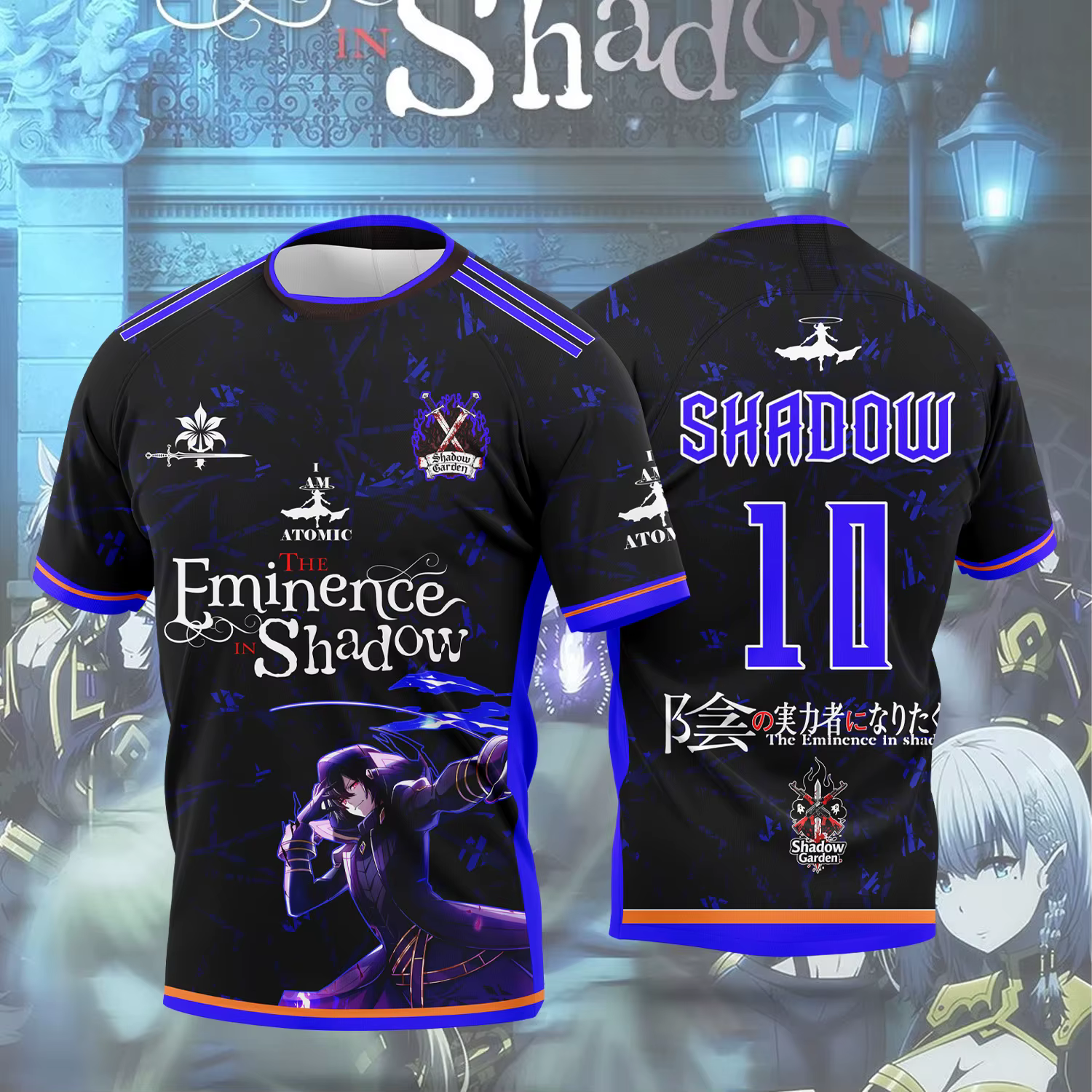 Nouveauté 2026 : Maillot Anime The Eminence in Shadow - T-shirt de sport décontracté pour hommes et 