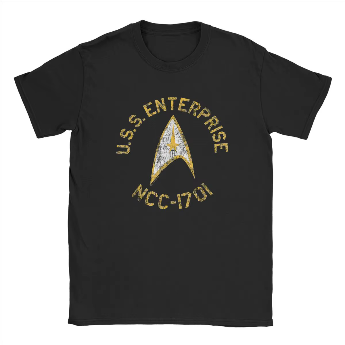 Hommes étoiles Treks collègiate T-Shirt film série tv pur coton vêtements décontracté à manches cour