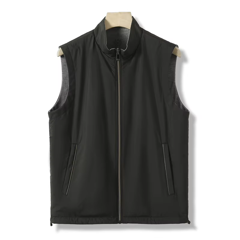 Marque chinoise automne et hiver gratuit hommes décontracté et polyvalent col montant tendance gilet