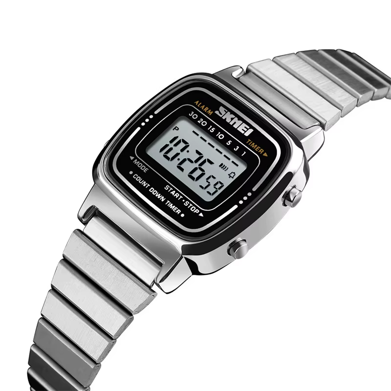 Skmei femmes Bracelet robe montres marque de luxe Bracelet en acier inoxydable mode étanche numériqu