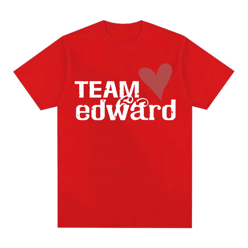 Jacob Wears Team Edward T-shirt en coton biologique Twilight Fans vêtements Vintage T-shirt hommes f